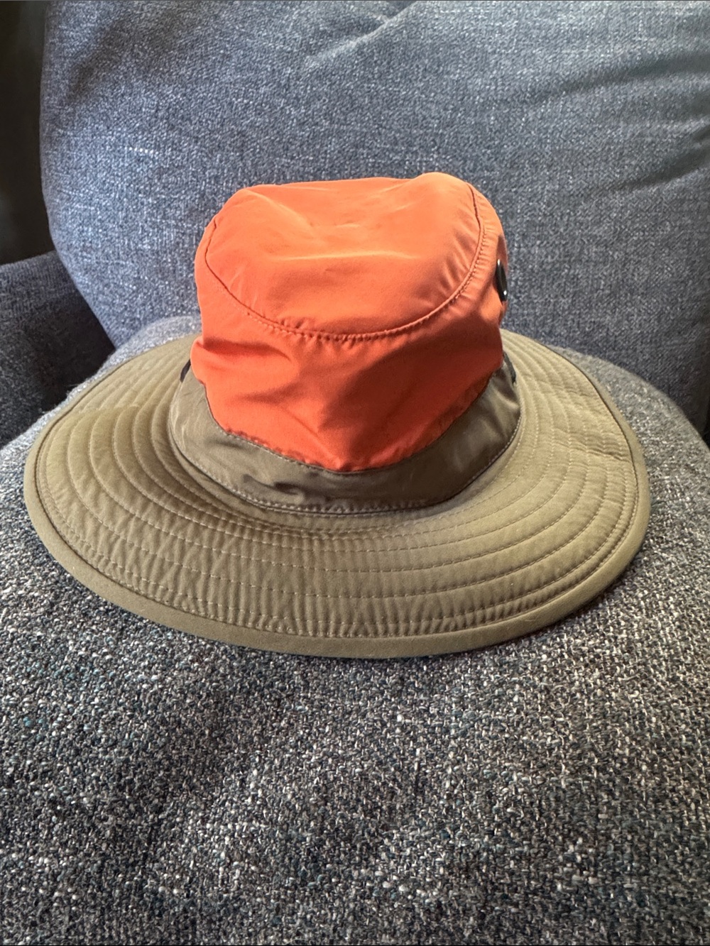 Men's Two-Tone Outdoor Bucket Hat - Orange & Brown